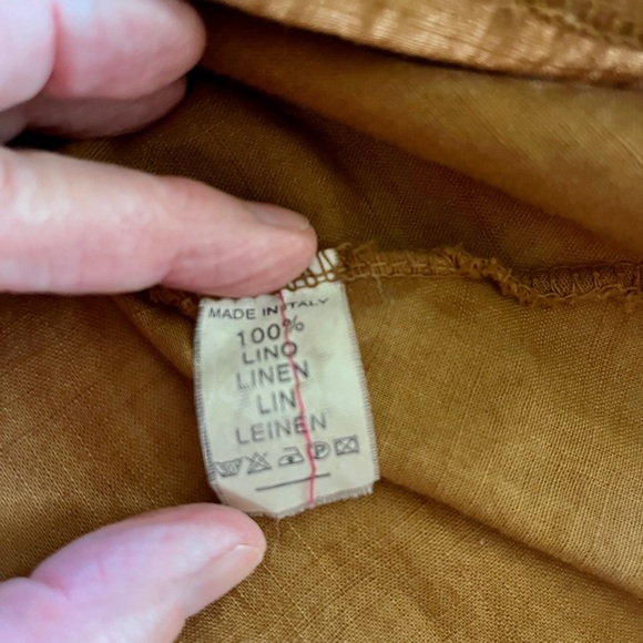 Saga made in Italy Linen Tunic in Brown one size fits all. EUC - Picture 6 of 7